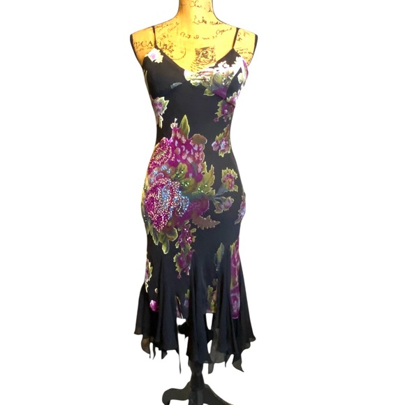 Sue Wong Nocturne Silk Chiffon 90’s Fairy Cocktail Party Dress Women’s Size S - Picture 2 of 16